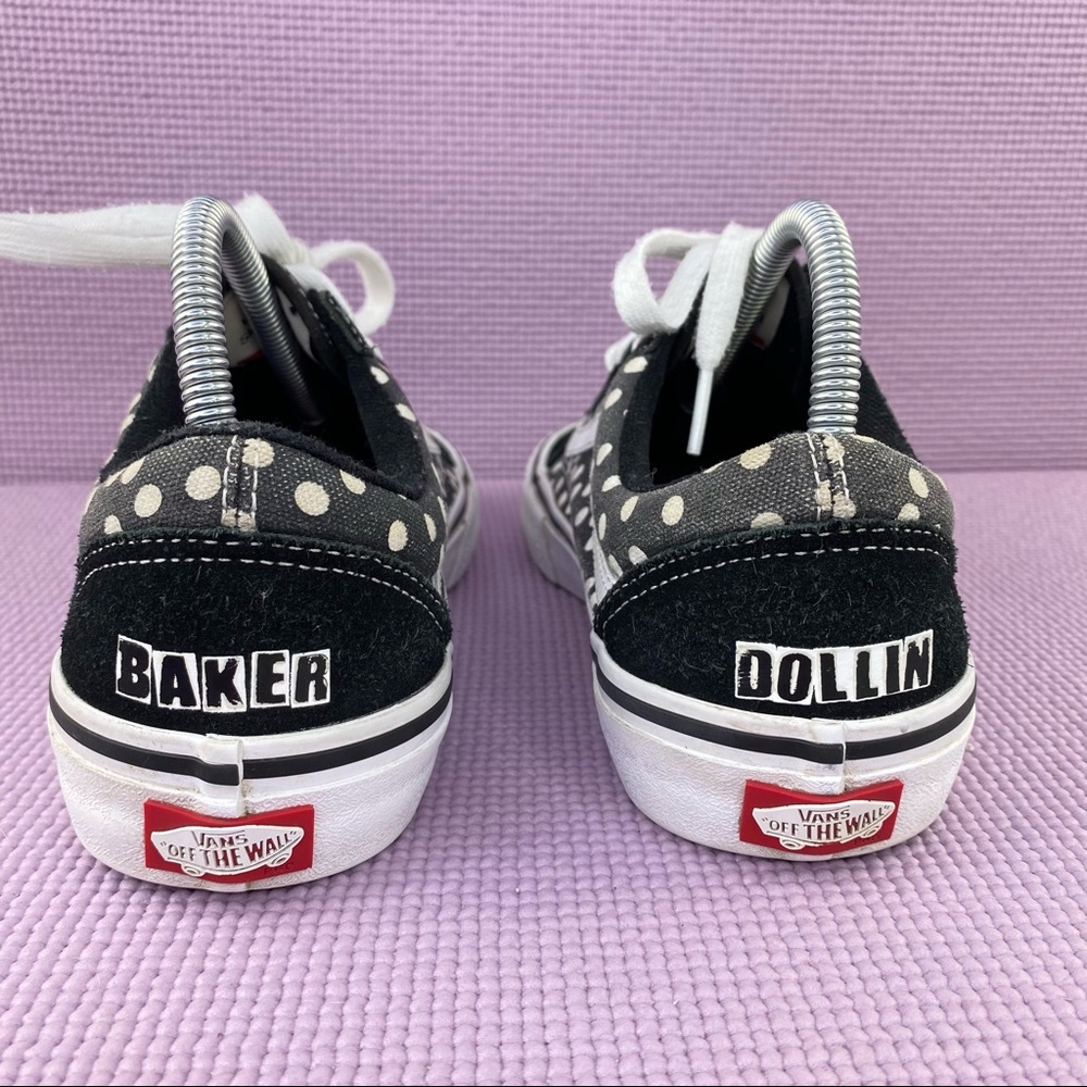 Vans X Baker Old Skool Pro Dillon Polka Dot Sneakers Black White Mens 7 500714 - Picture 7 of 10